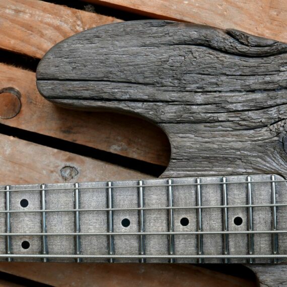 precision bass old wood detail