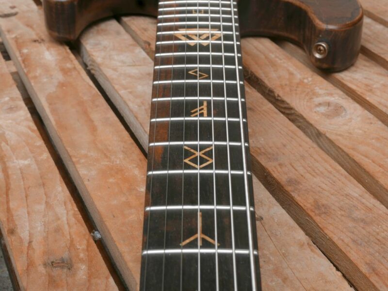 seven strings guitar fingerboard