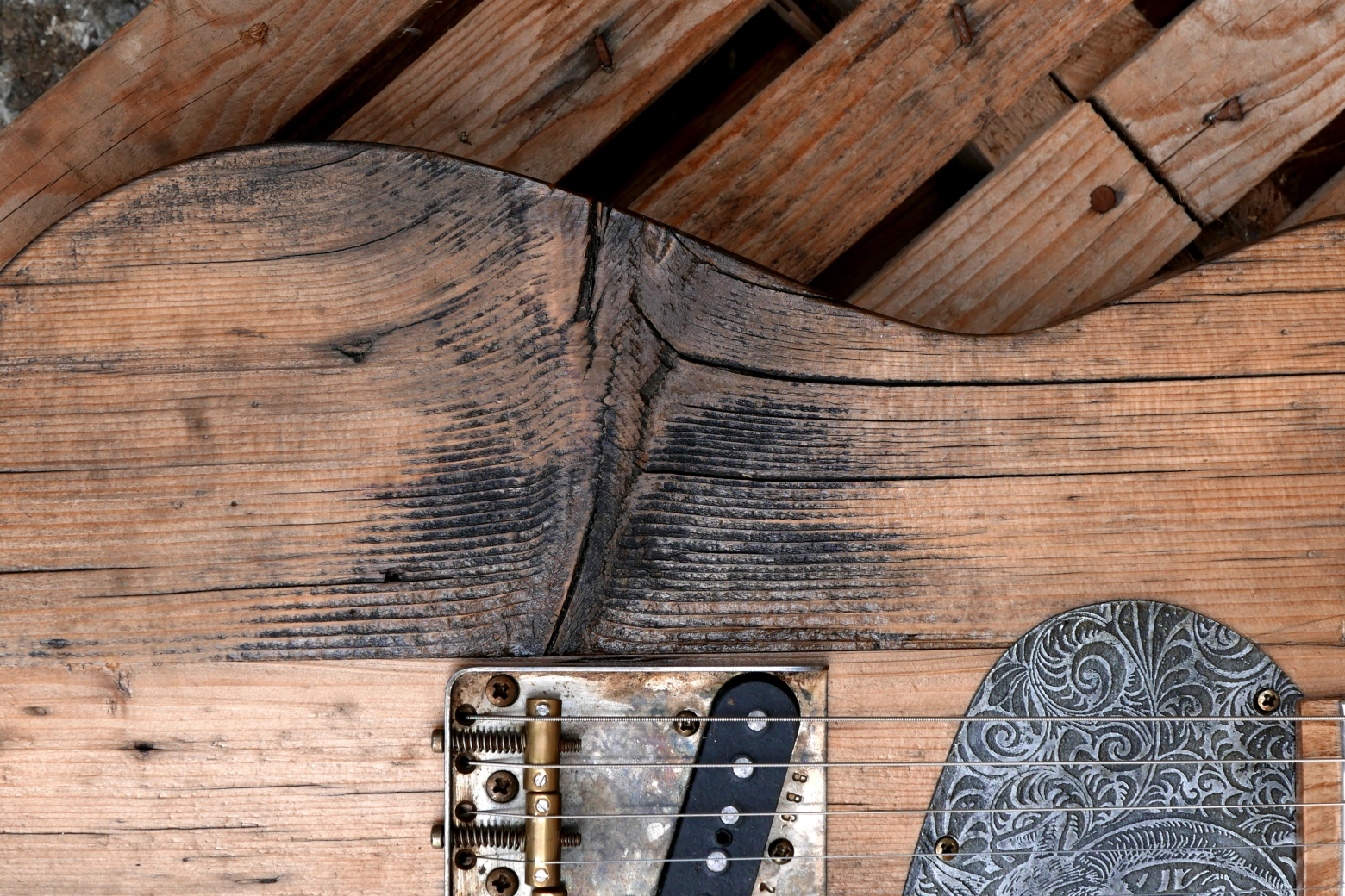 telecaster chitarra abete vecchio nodo