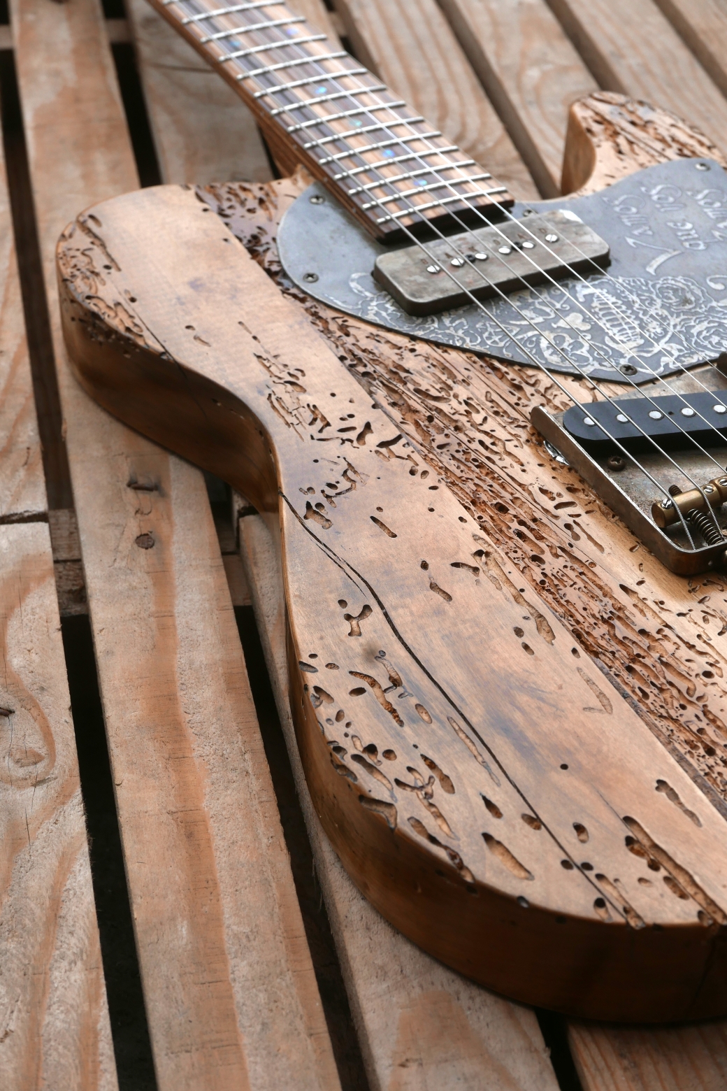 telecaster chitarra pioppo tarlato
