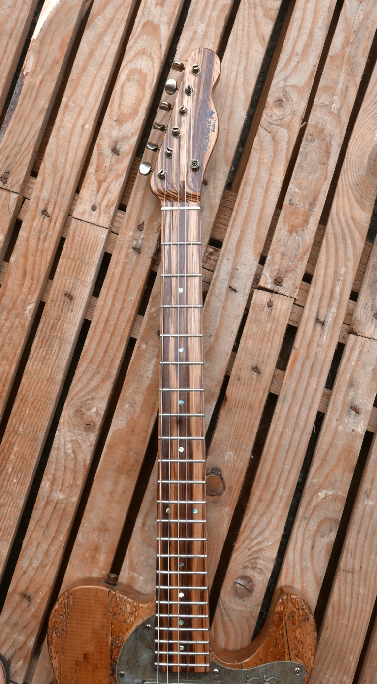 telecaster chitarra manico zebrano