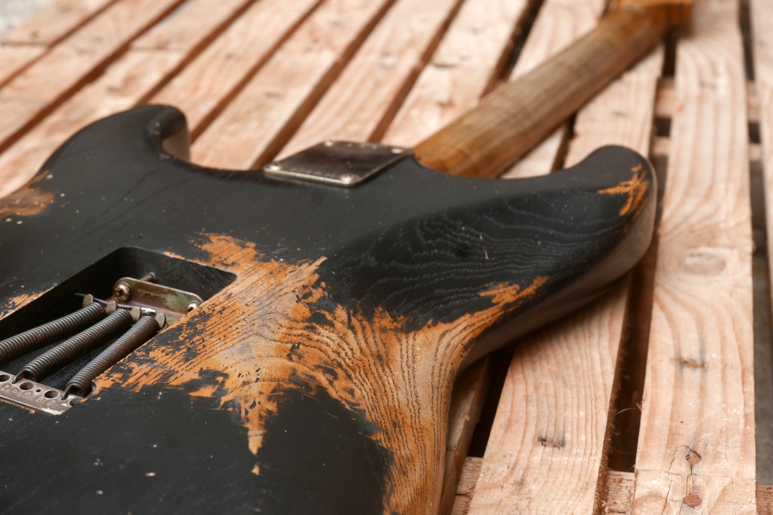 chitarra stratocaster smusso retro