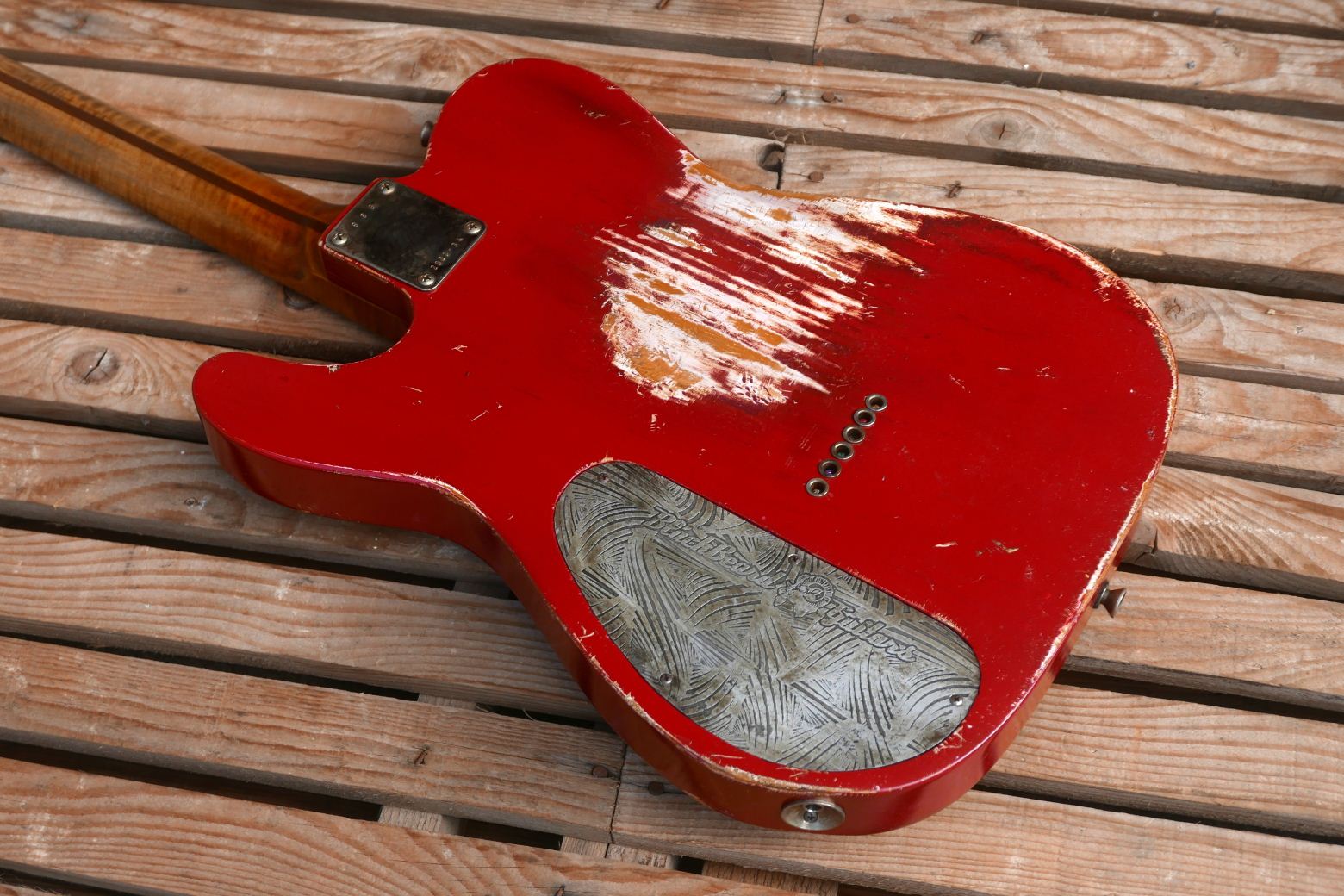 red telecaster guitar body back