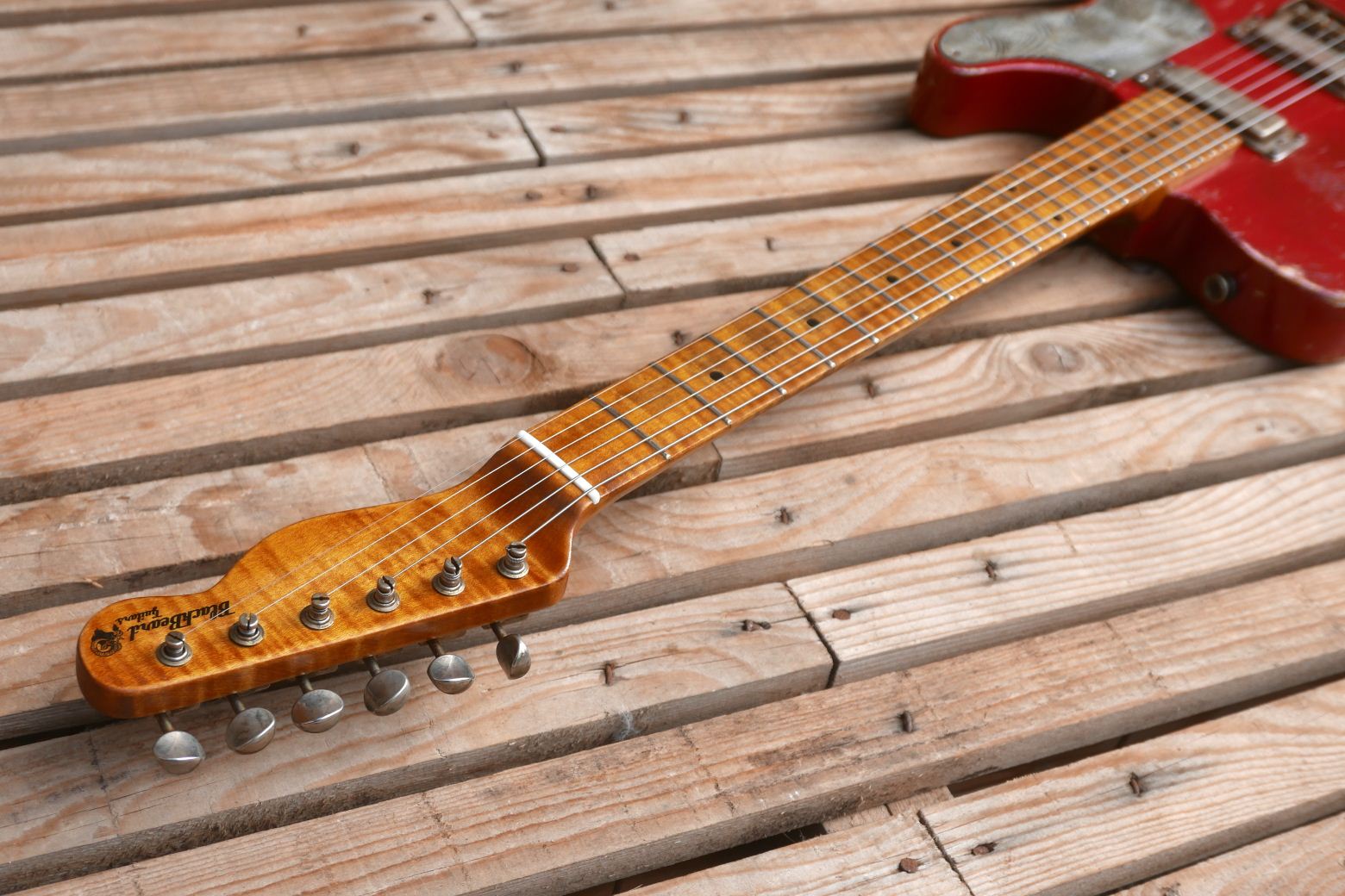 red telecaster guitar neck maple