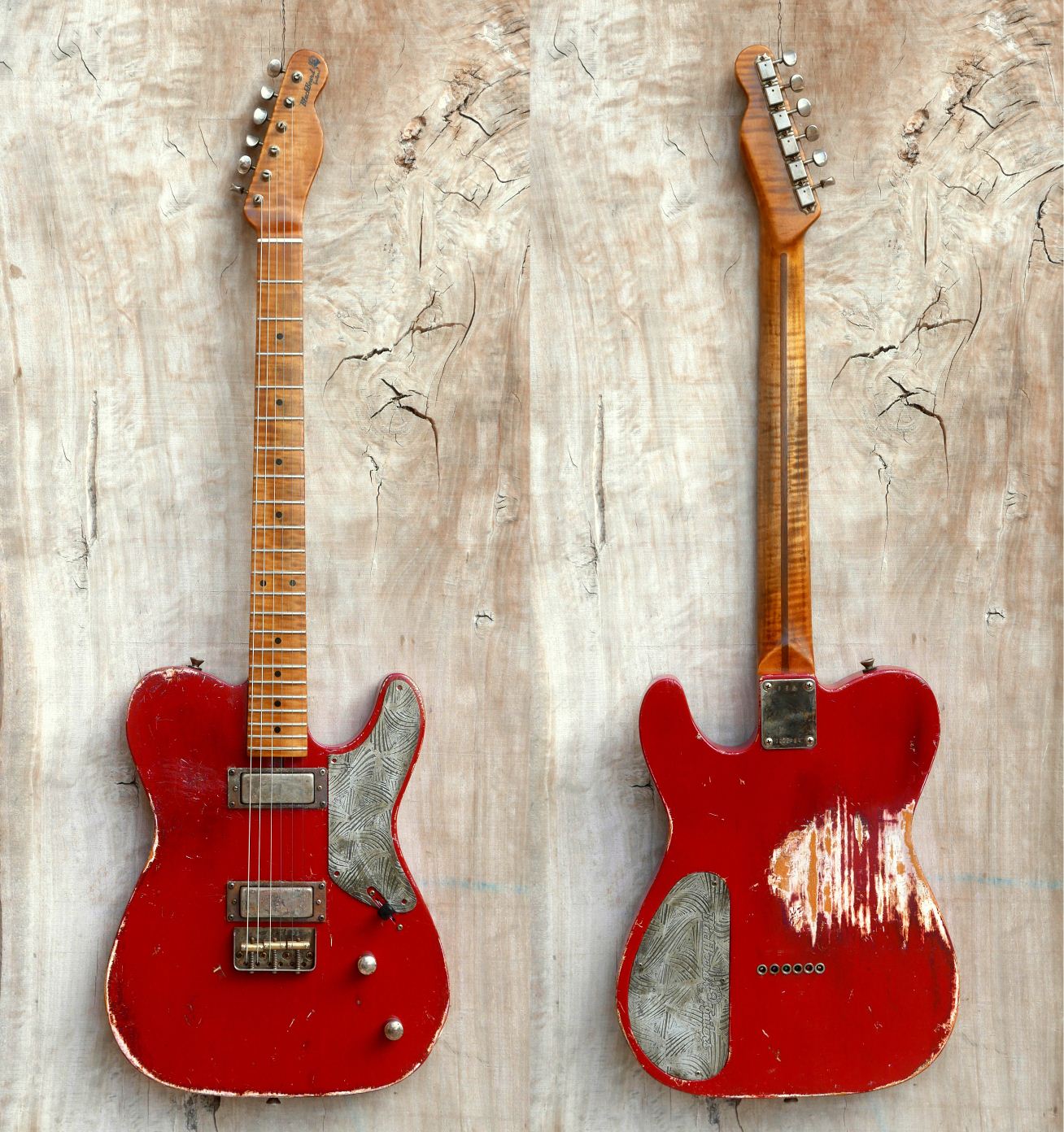 red telecaster guitar front back